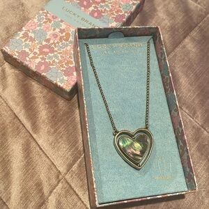 Lucky Brand Double Sided Heart Necklace New in Box